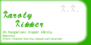 karoly kipper business card